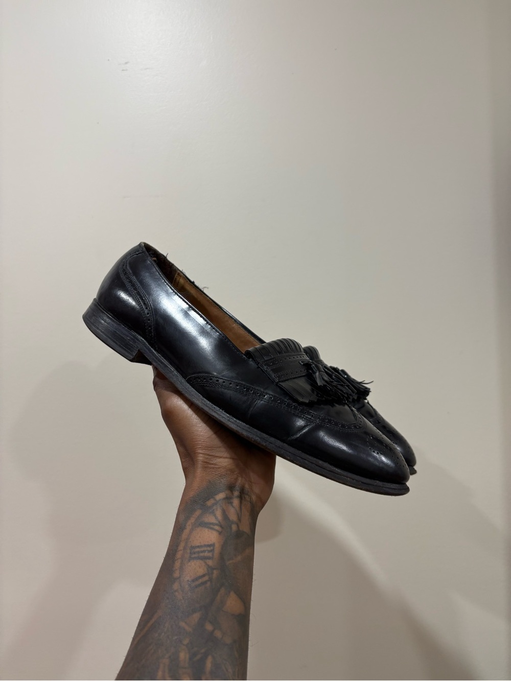 Vintage Leather Tassel Loafers
